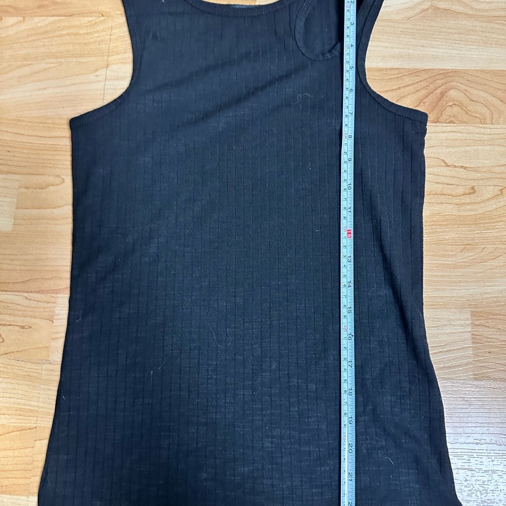 Black Ribbed Sleeveless Top - Picture 5 of 5